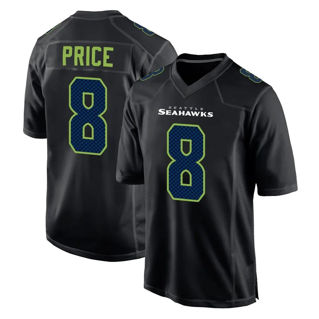 S.Seahawks #8 Jadarian Price Player Black Limited Fashion Home Game Mdoa Stitched Jerseys