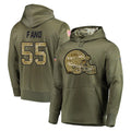 C.Browns #55 Spencer Fano Player Olive Salute to Service Pullover Hoodies Home Game Mdoa Stitched Jerseys