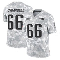 NE.Patriots #66 Will Campbell Player Arctic Camo Salute To Service Limited Game Mdoa Stitched Jerseys