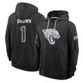 J.Jaguars #1 Montaric Brown Player 2026 Black Logo Pullover Hoodies Limited Game Mdoa Stitched Jerseys