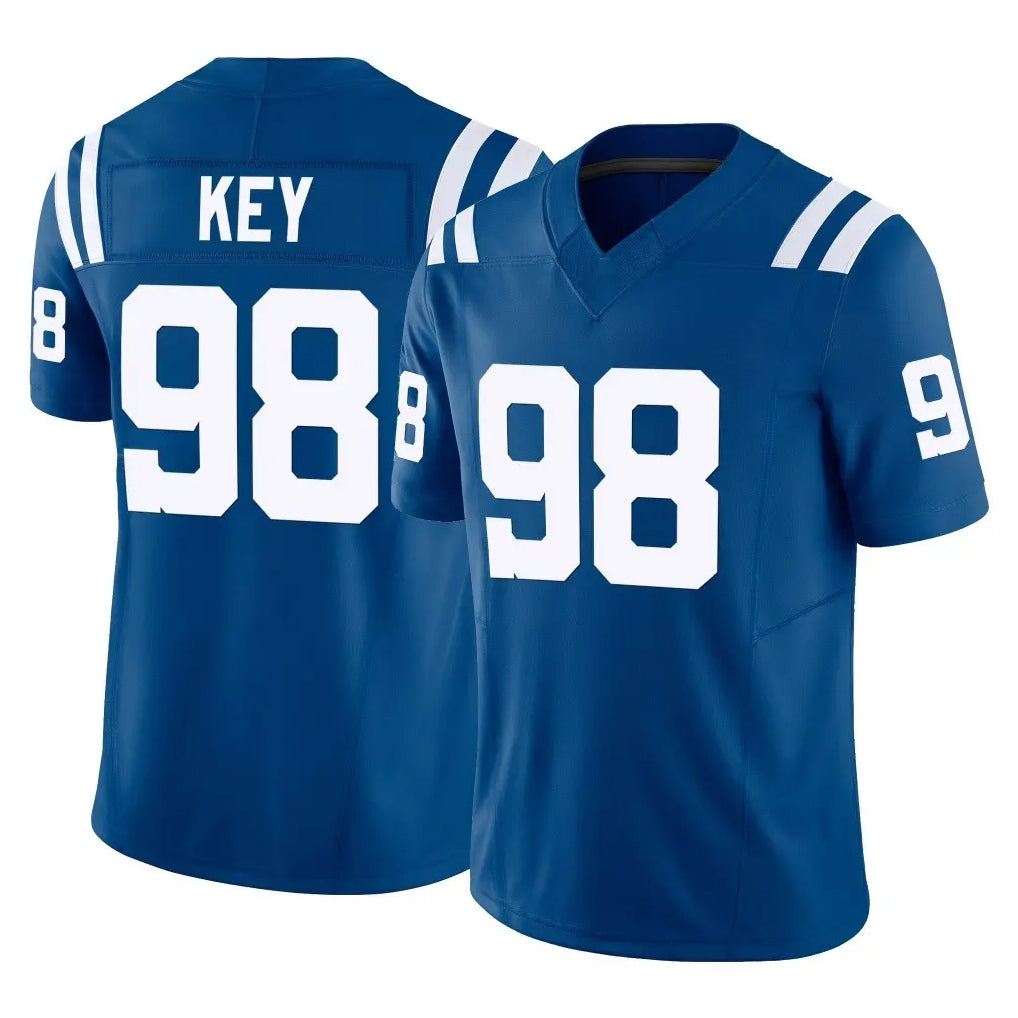 IN.Colts #98 Arden Key Player Royal Limited Vapor F.U.S.E. Home Game Mdoa Stitched Jerseys