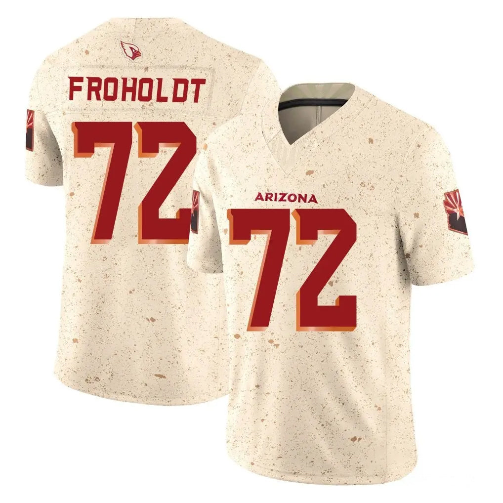 A.Cardinals #72 Hjalte Froholdt Player Cream Rivalries Collection Vapor Limited Home Game Mdoa Stitched Jerseys