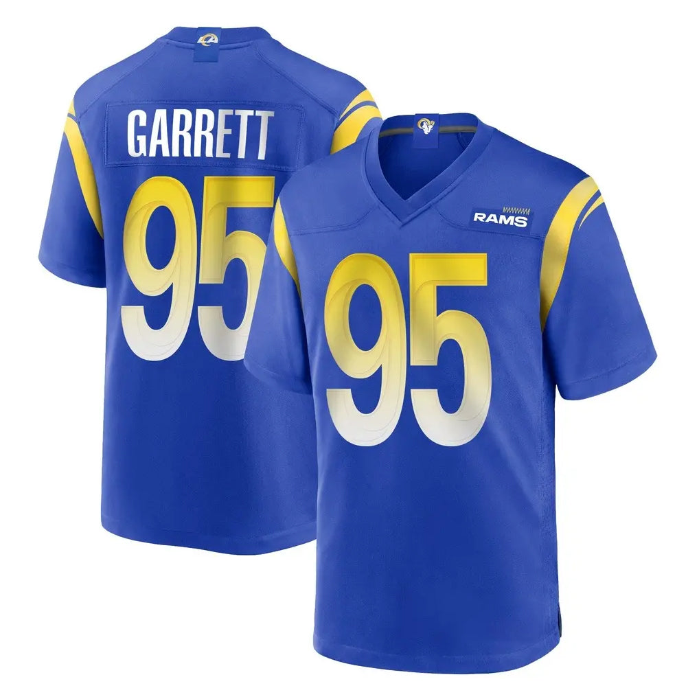 LA.Rams #95 Myles Garrett Player Royal Home Game Mdoa Stitched Jerseys