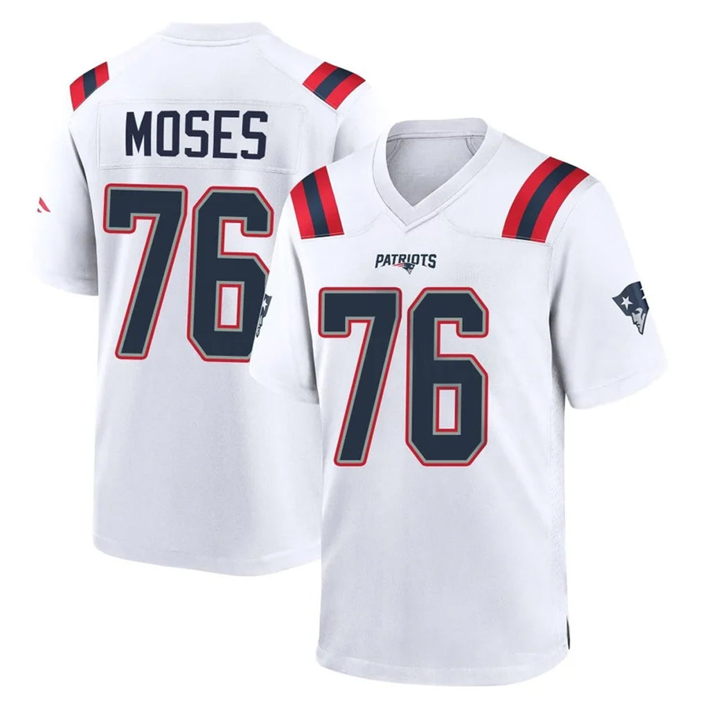 NE.Patriots #76 Morgan Moses Player White Home Game Mdoa Stitched Jerseys