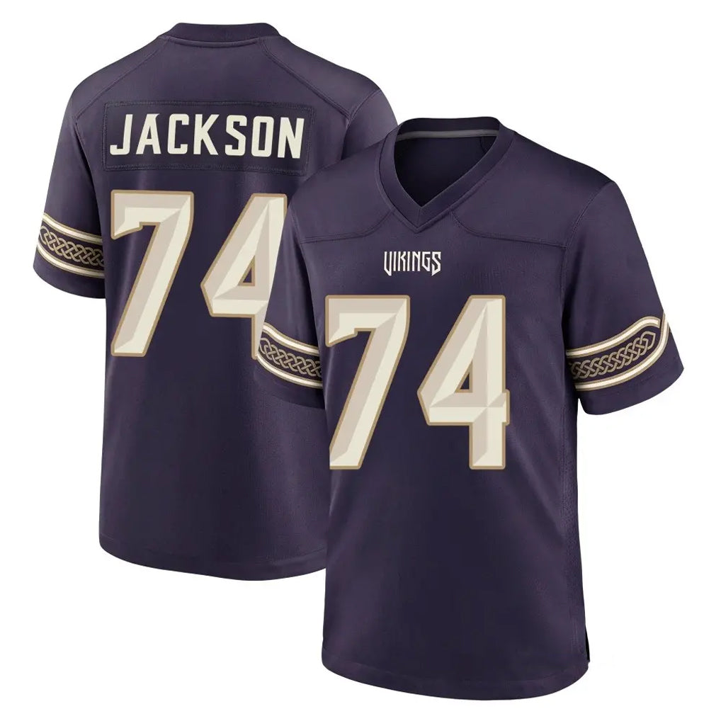 MN.Vikings #74 Donovan Jackson Player Purple 2026 Rivalries Collection Home Game Mdoa Stitched Jerseys