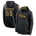 D.Broncos #60 Luke Wattenberg Player Black Salute to Service Pullover Hoodies Limited Mdoa Stitched Jerseys