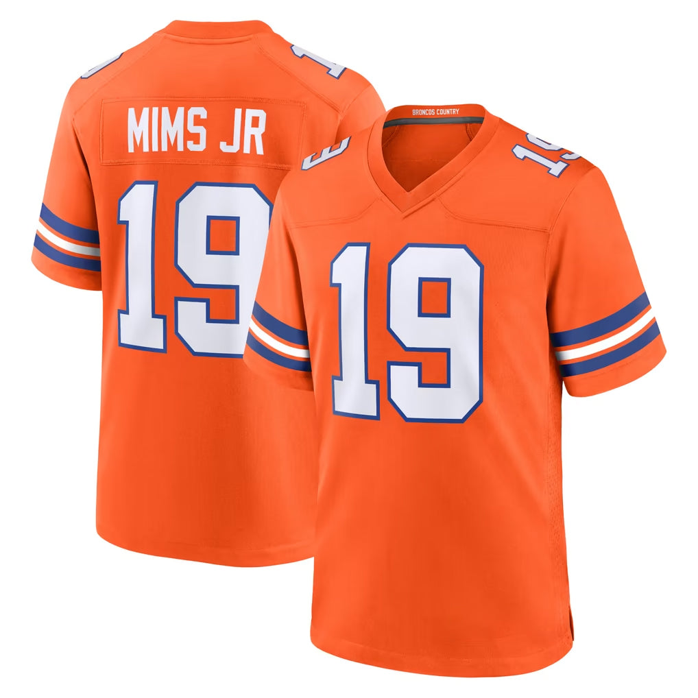 D.Broncos #19 Marvin Mims Jr. Player Orange Alternate Collection Throwback Game Mdoa Stitched Jerseys