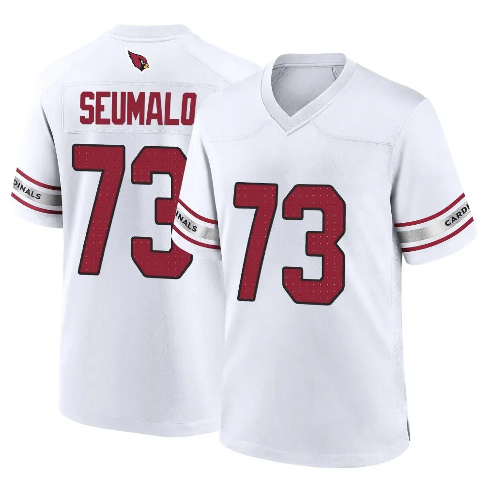 A.Cardinals #73 Isaac Seumalo Player White Home Game Mdoa Stitched Jerseys