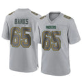 GB.Packers #65 Aaron Banks Player Gray Atmosphere Fashion Home Game Mdoa Stitched Jerseys