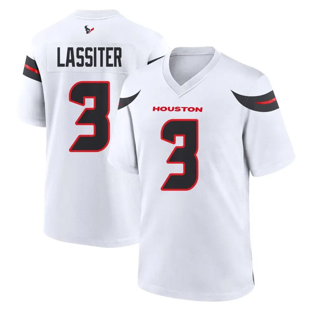 H.Texans #3 Kamari Lassiter Player White Home Game Mdoa Stitched Jerseys