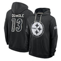P.Steelers #13 Rico Dowdle Player 2026 Black Logo Pullover Hoodies Limited Game Mdoa Stitched Jerseys