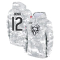 C.Bears #12 Devin Bush Player Arctic Camo Salute to Service Pullover Hoodies Limited Mdoa Stitched Jerseys