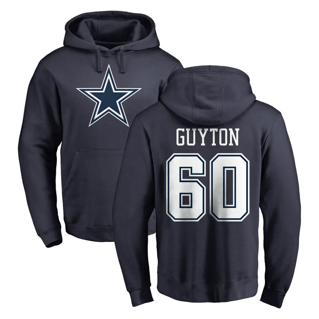 D.Cowboys #60 Tyler Guyton Player Navy Pullover Hoodies Limited Mdoa Stitched Jerseys