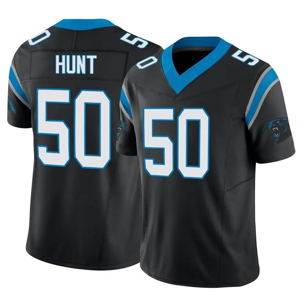 C.Panthers #50 Robert Hunt Player Black Vapor F.U.S.E. Limited Home Game Mdoa Stitched Jerseys