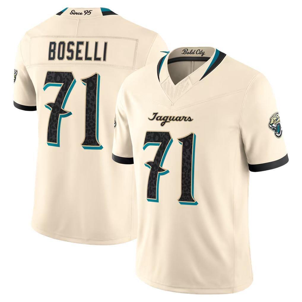 J.Jaguars #71 Tony Boselli?Player Natural Limited 2026 Rivalries Collection Game Mdoa Stitched Jerseys