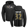 B.Ravens #32 Trenton Simpson Player Black Pullover Hoodie Mdoa Stitched Jerseys