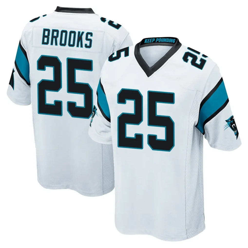 C.Panthers #25 Jonathon Brooks Player White Game Mdoa Stitched Jerseys