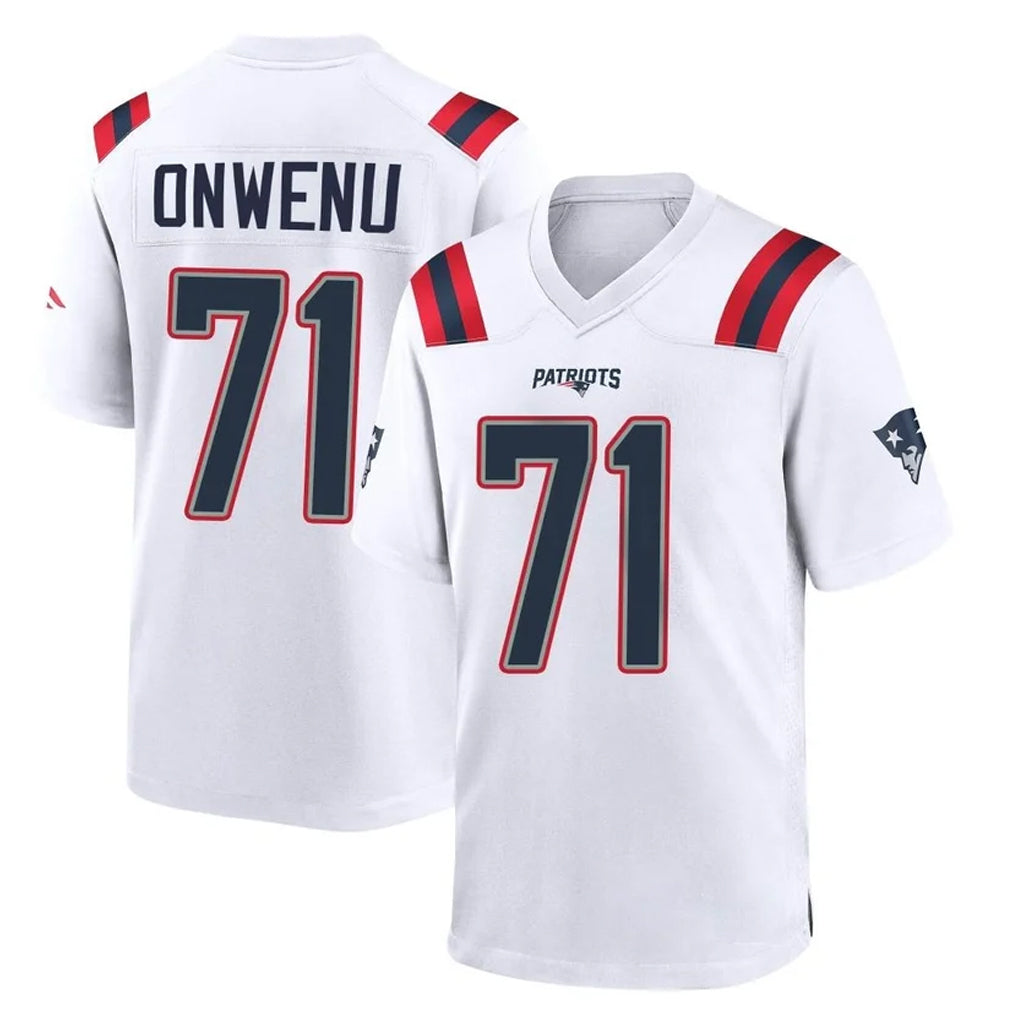 NE.Patriots #71 Mike Onwenu Player White Home Game Mdoa Stitched Jerseysv