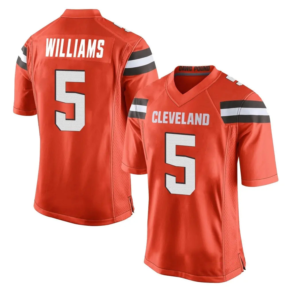C.Browns #5 Quincy Williams Player Orange Home Game Mdoa Stitched Jerseys