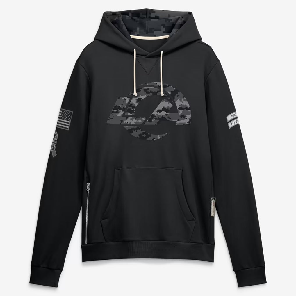 LA.Rams 2026 Black Logo Pullover Hoodies Limited Game Mdoa Stitched Jerseys