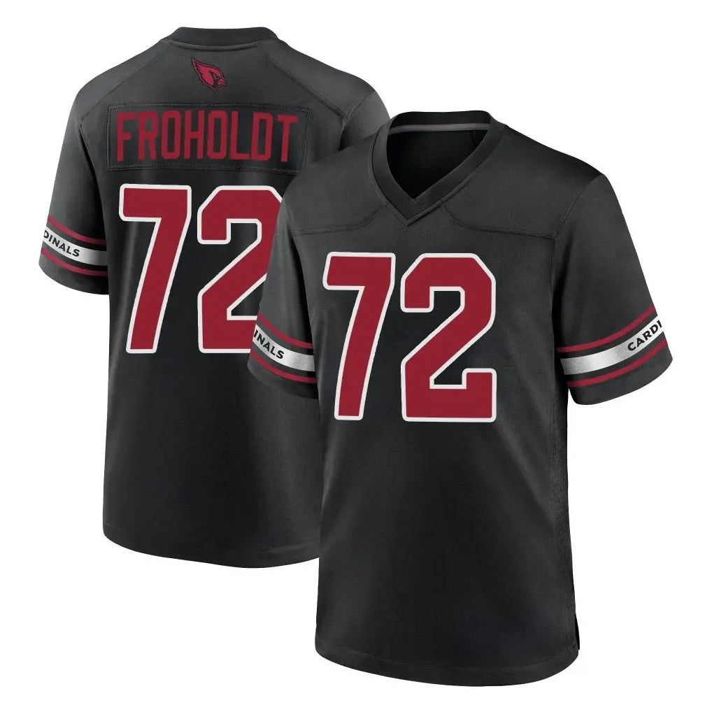 A.Cardinals #72 Hjalte Froholdt Player Black Alternate Game Mdoa Stitched Jerseys