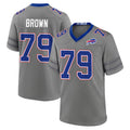 B.Bills #79 Spencer Brown Player Gray Nickel City Home Game Mdoa Stitched Jerseys