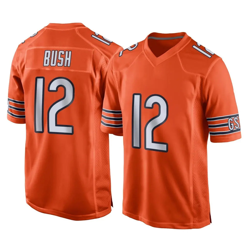 C.Bears #12 Devin Bush Player Orange Home Game Mdoa Stitched Jerseys
