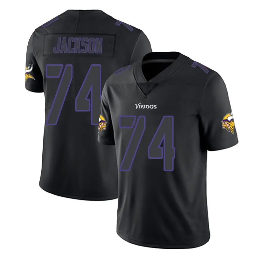 MN.Vikings #74 Donovan Jackson Player Black Impact LImited Home Game Mdoa Stitched Jerseys