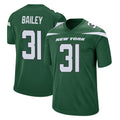 NY.Jets #31 David Bailey Player Green Home Game Mdoa Stitched Jerseys