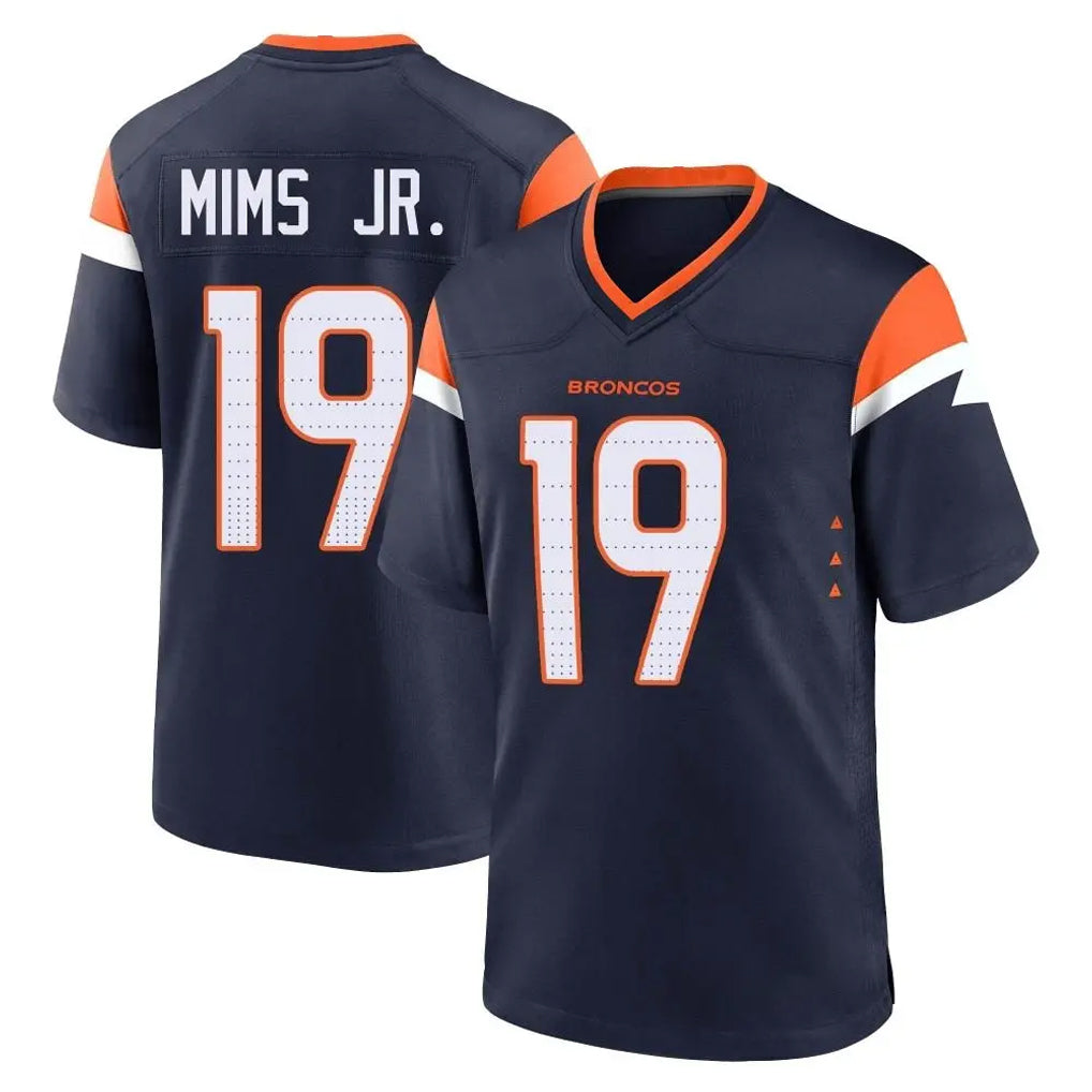 D.Broncos #19 Marvin Mims Jr. Player Navy Home Game Mdoa Stitched Jerseys