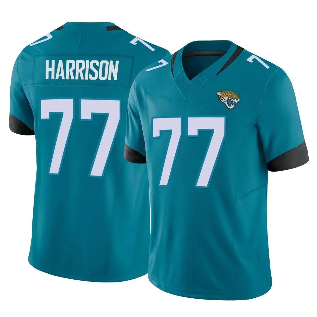 J.Jaguars #77 Anton Harrison Player Teal Vapor F.U.S.E. Limited Home Game Mdoa Stitched Jerseys