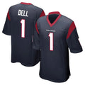 H.Texans #1 Tank Dell Player Navy Home Game Mdoa Stitched Jerseys