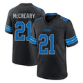 D.Lions #21 Roger McCreary Player Black Alternate Home Game Mdoa Stitched Jerseys