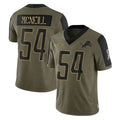 D.Lions #54 Alim McNeill Player Olive Salute To Service Limited Game Mdoa Stitched Jerseys