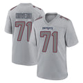NE.Patriots #71 Mike Onwenu Player Gray Fashion Limited Home Game Mdoa Stitched Jerseys