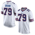 B.Bills #79 Spencer Brown Player White Home Game Mdoa Stitched Jerseys