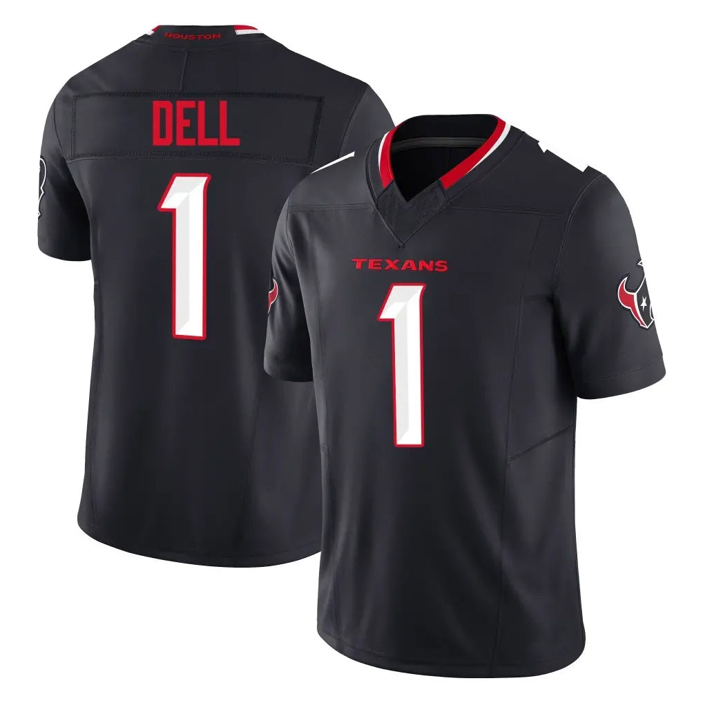 H.Texans #1 Tank Dell Player Navy Limited Alternate Vapor F.U.S.E. Home Game Mdoa Stitched Jerseys