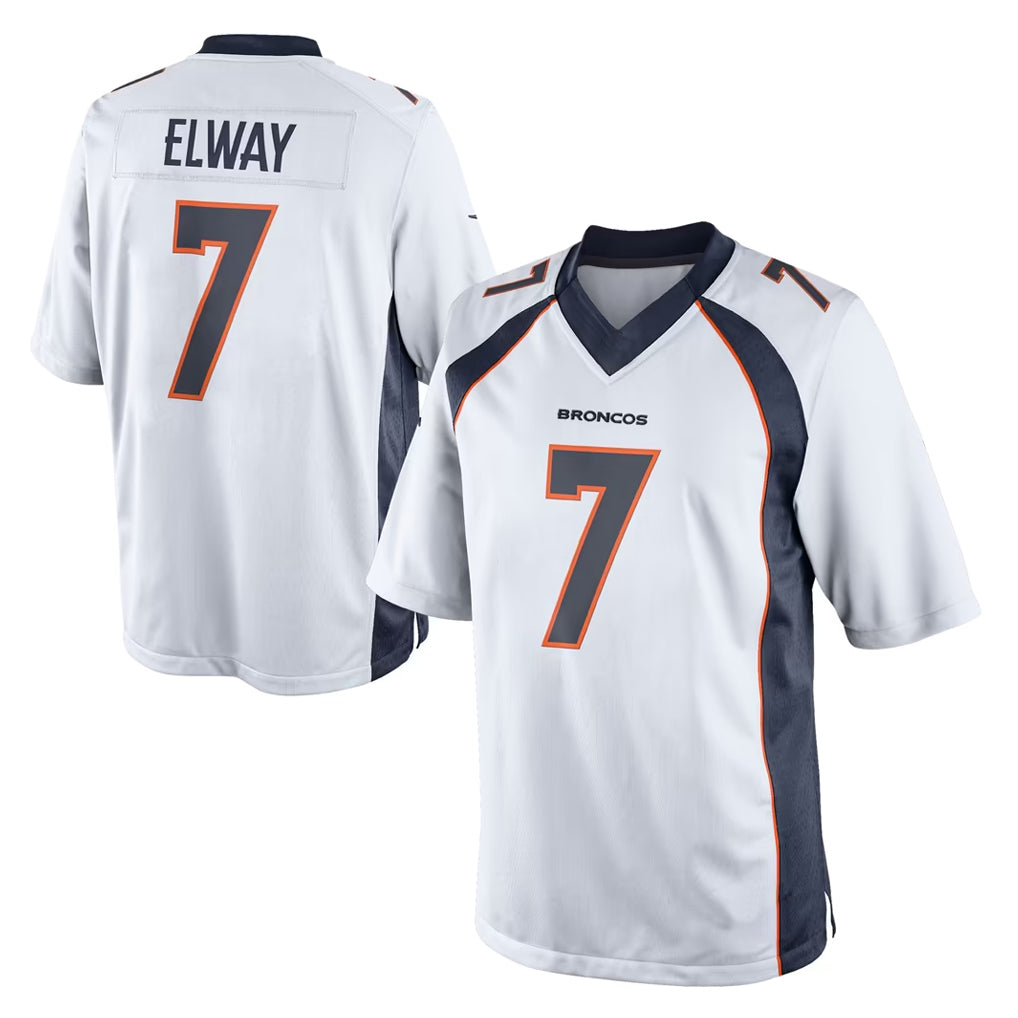 D.Broncos #7 John Elway Player White Game Mdoa Stitched Jerseys