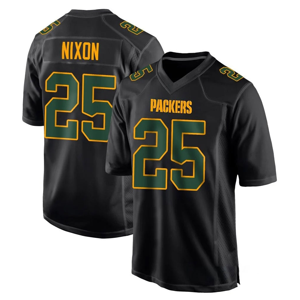GB.Packers #25 Keisean Nixon Player Black Fashion Home Game Mdoa Stitched Jerseys