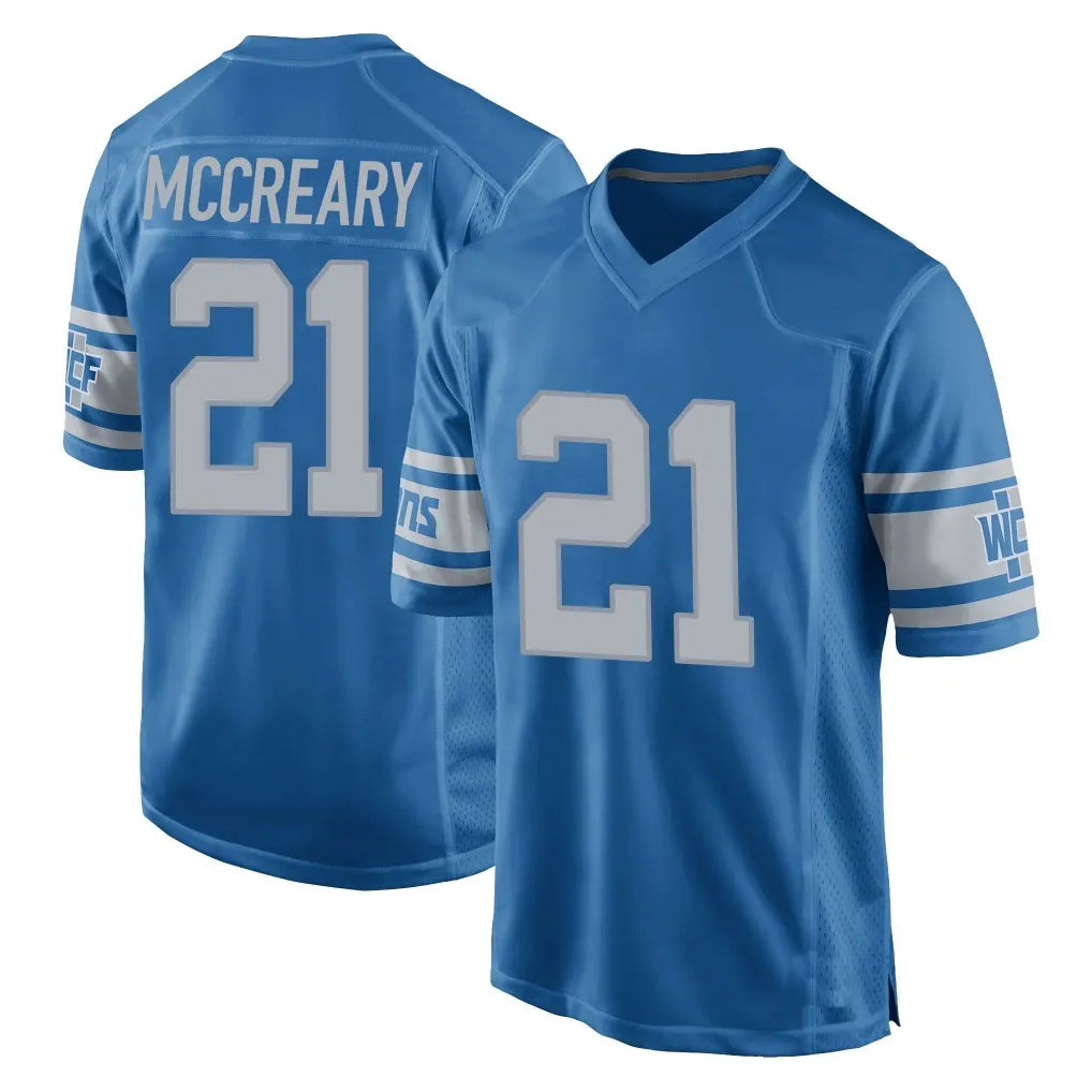 D.Lions #21 Roger McCreary Player Blue Vapor Untouchable Throwback Game Mdoa Stitched Jerseys
