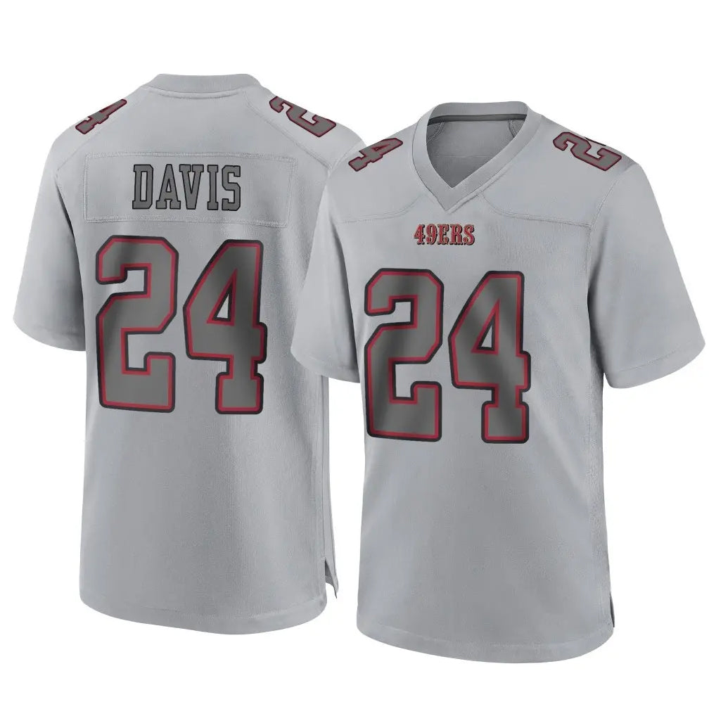 SF.49ers #24 Ashtyn Davis Player Gray Atmosphere Fashion Home Game Mdoa Stitched Jerseys