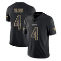 NO.Saints #4 Zach Wilson Player Black Impact Limited Home Game Mdoa Stitched Jerseys