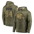 C.Browns #94 Mason Graham Player Olive Salute to Service Pullover Hoodies Home Game Mdoa Stitched Jerseys
