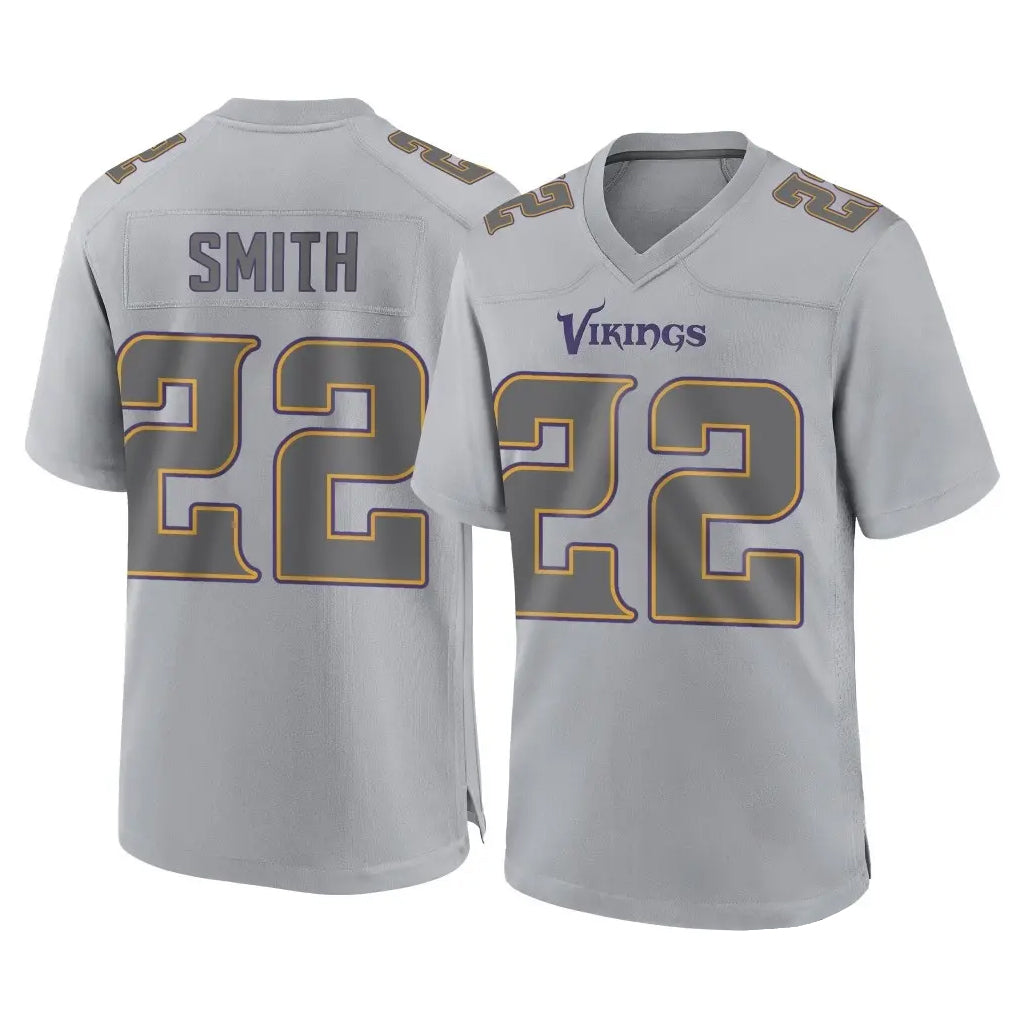 MN.Vikings #22 Harrison Smith Player Gray Atmosphere Fashion Home Game Mdoa Stitched Jerseys