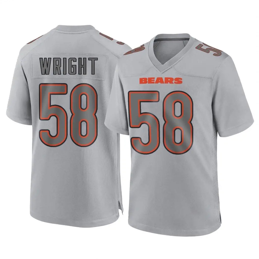 C.Bears #58 Darnell Wright Player Gray Atmosphere Fashion Game Mdoa Stitched Jerseys