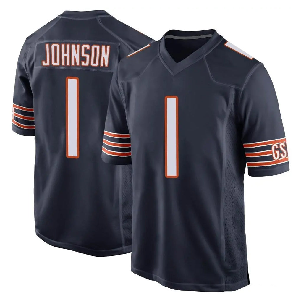 C.Bears #1 Jaylon Johnson Player Navy Home Game Mdoa Stitched Jerseys