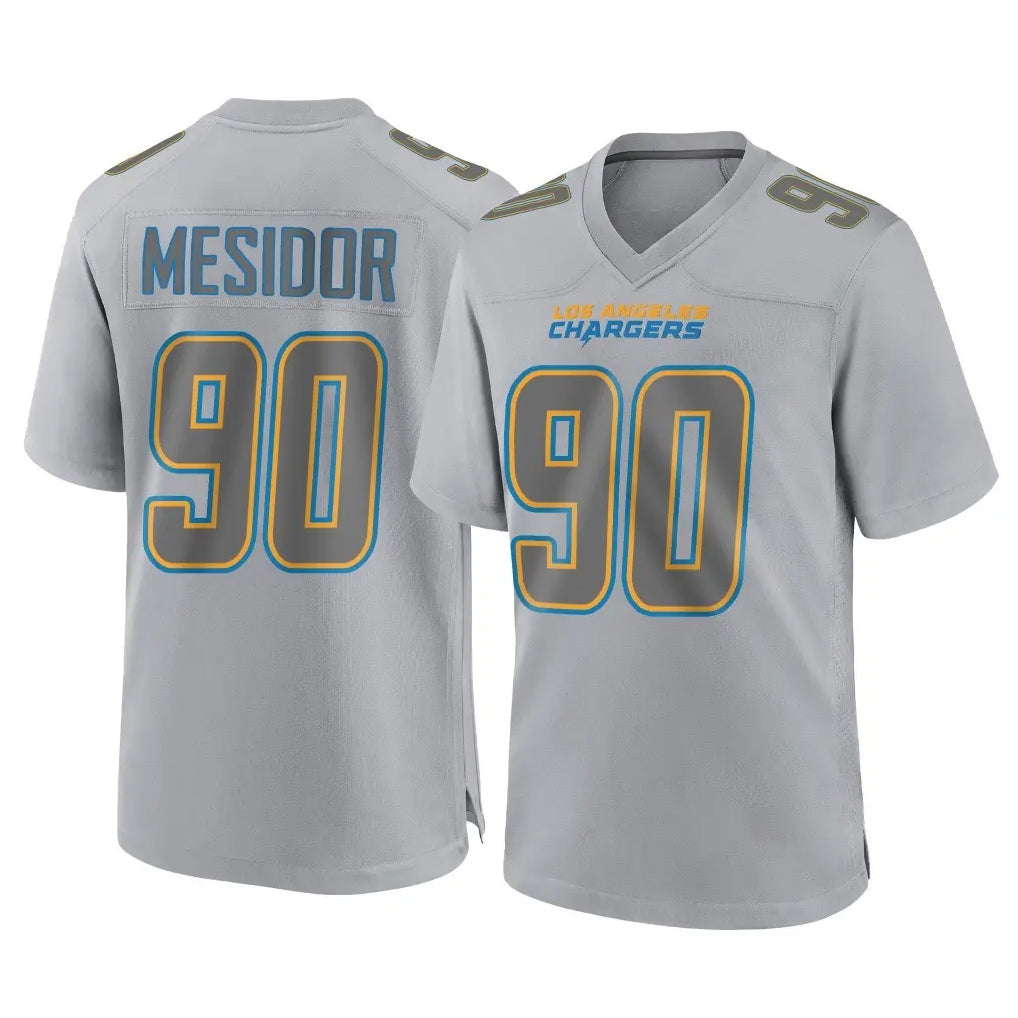 LA.Chargers #90 Akheem Mesidor Player Gray Atmosphere Fashion Home Game Stitched Jerseys