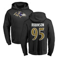 B.Ravens #95 Tavius Robinson Player Black Pullover Hoodie Mdoa Stitched Jerseys