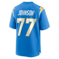Mdoa LA.Chargers #77 Zion Johnson Powder Blue Player Game Jersey