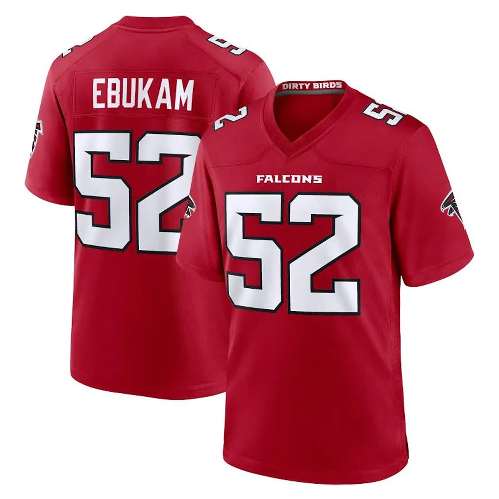 A.Falcons #52 Samson Ebukam Player Red Team Color Home Game Mdoa Stitched Jerseys